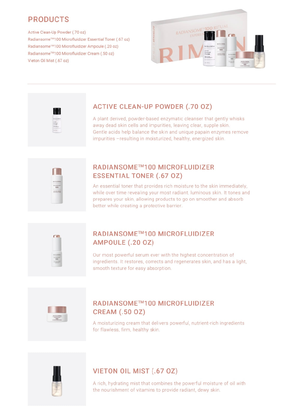 Radiansome Experience Skincare Kit